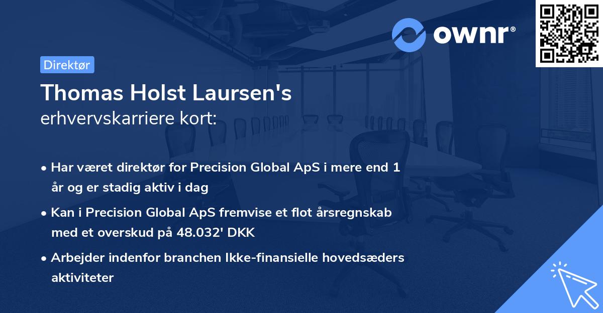 Thomas Holst Laursen's erhvervskarriere kort