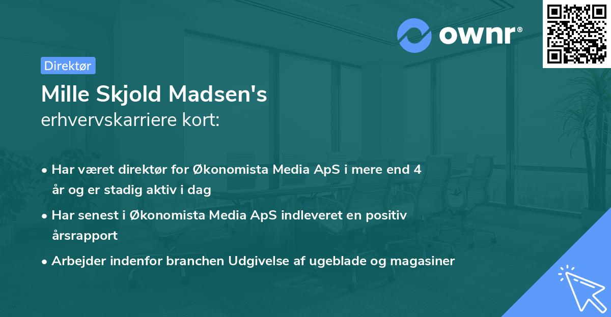 Mille Skjold Madsen's erhvervskarriere kort