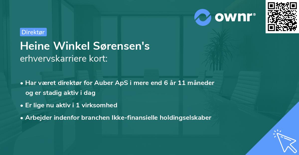 Heine Winkel Sørensen's erhvervskarriere kort