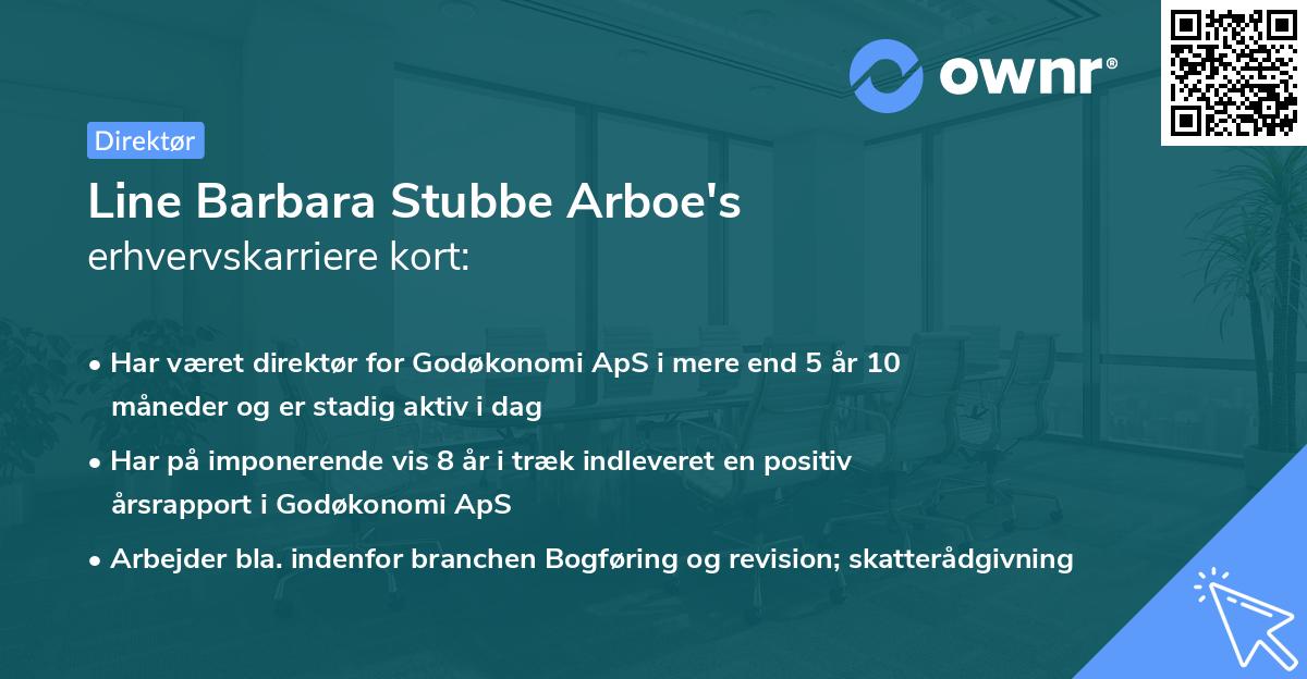 Line Barbara Stubbe Arboe's erhvervskarriere kort