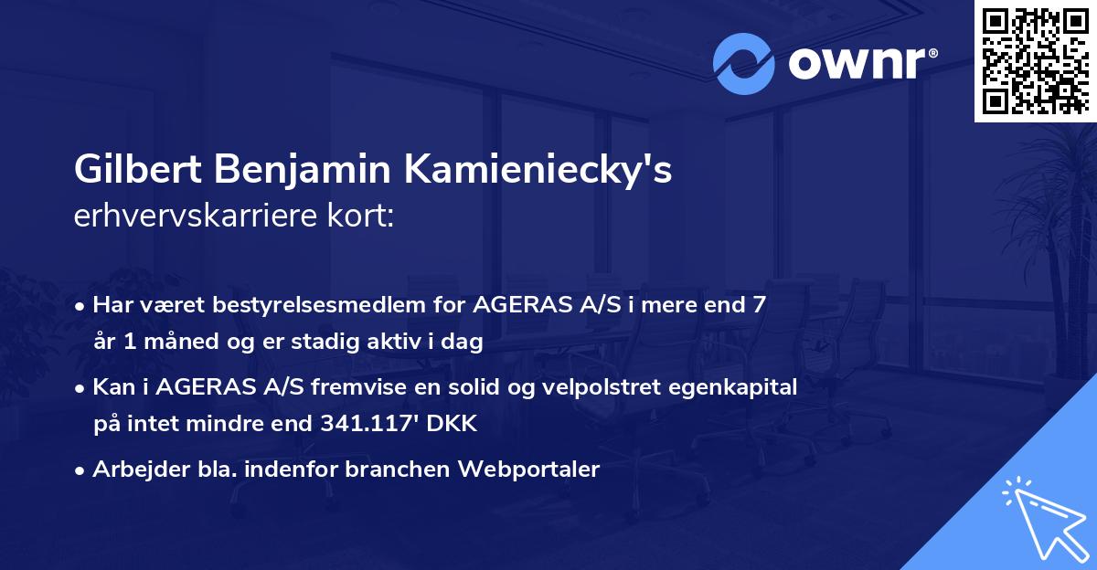 Gilbert Benjamin Kamieniecky's erhvervskarriere kort