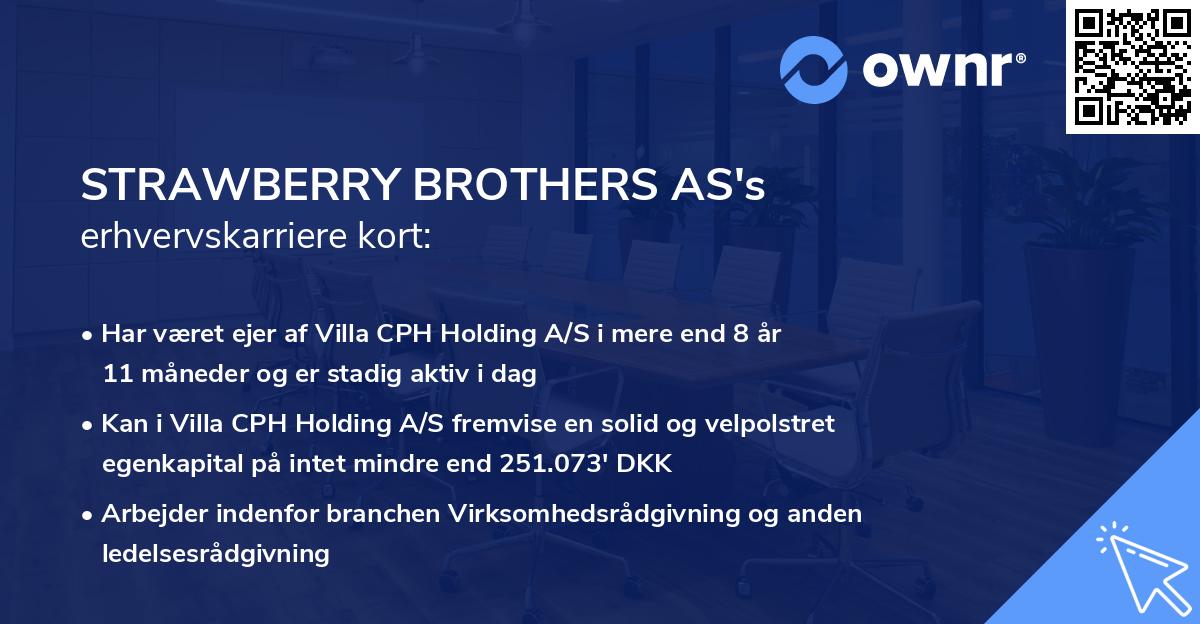 STRAWBERRY BROTHERS AS's erhvervskarriere kort