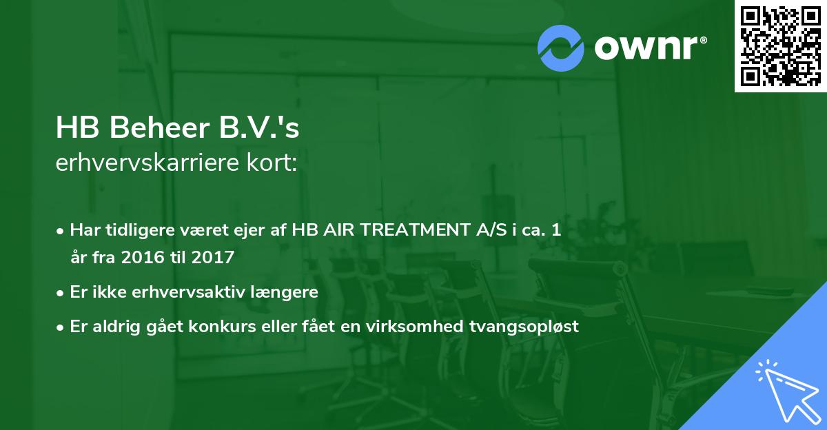 HB Beheer B.V.'s erhvervskarriere kort
