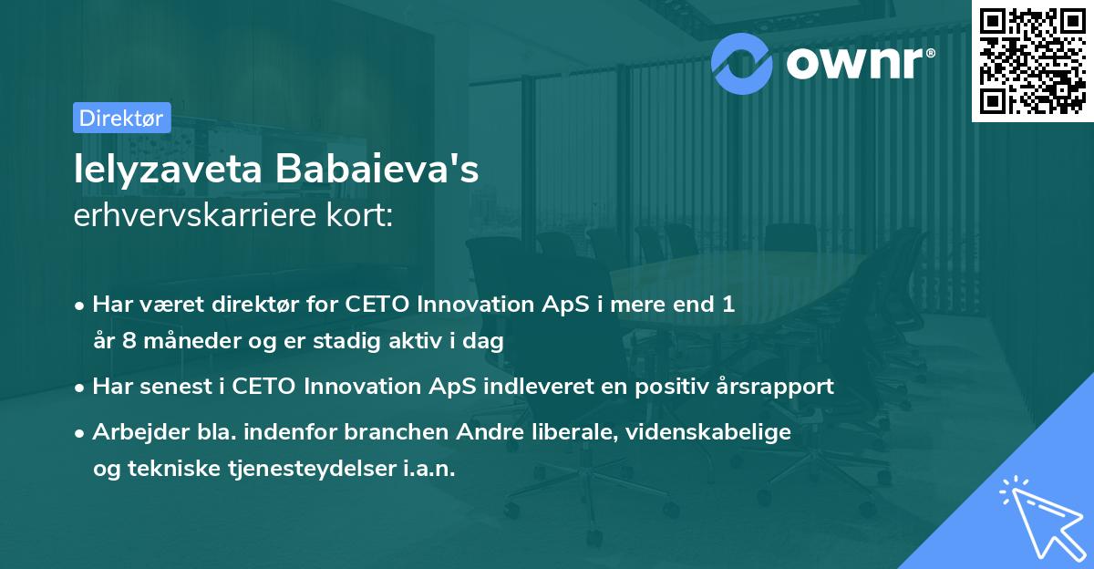 Ielyzaveta Babaieva's erhvervskarriere kort