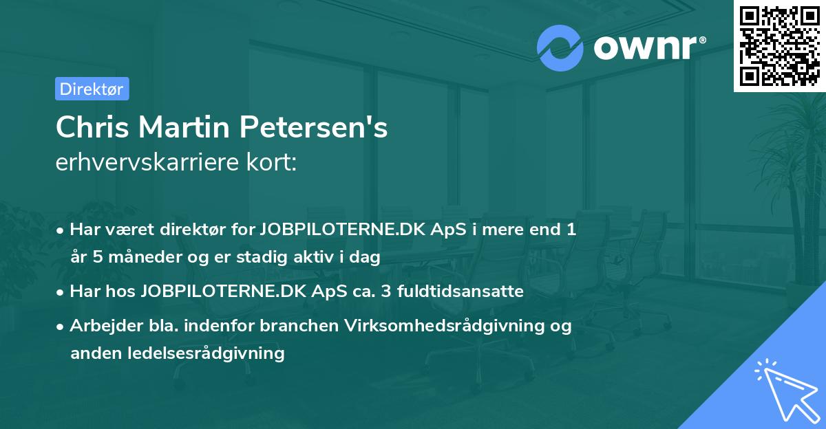 Chris Martin Petersen's erhvervskarriere kort