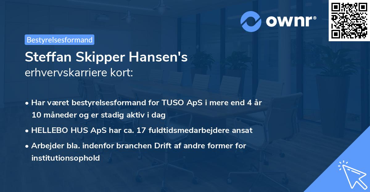 Steffan Skipper Hansen's erhvervskarriere kort