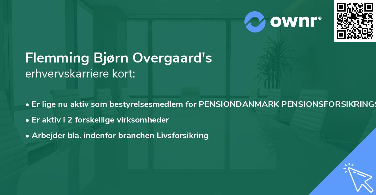 Flemming Bjørn Overgaard's erhvervskarriere kort