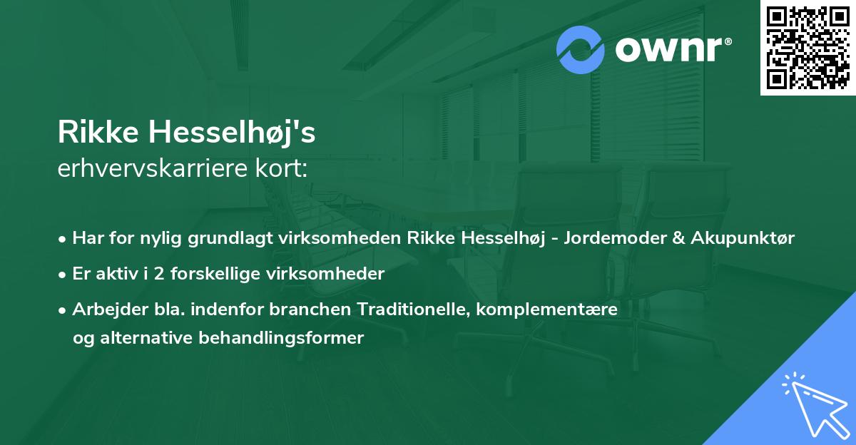 Rikke Hesselhøj's erhvervskarriere kort