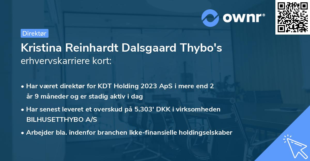 Kristina Reinhardt Dalsgaard Thybo's erhvervskarriere kort