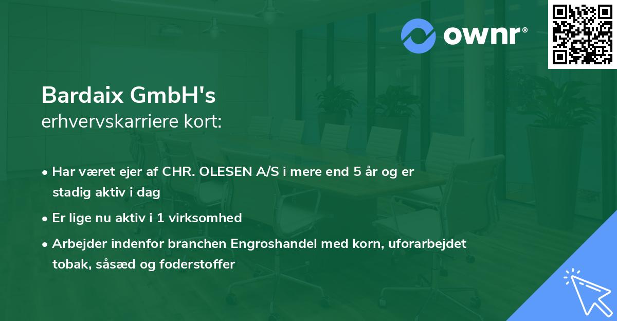 Bardaix GmbH's erhvervskarriere kort