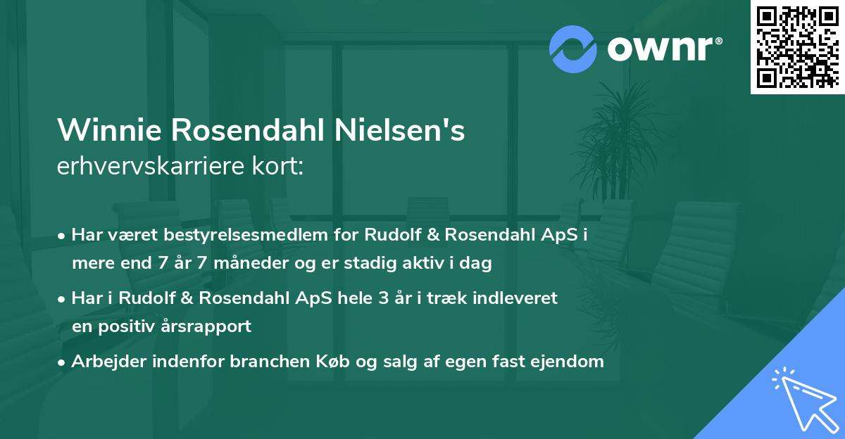 Winnie Rosendahl Nielsen's erhvervskarriere kort