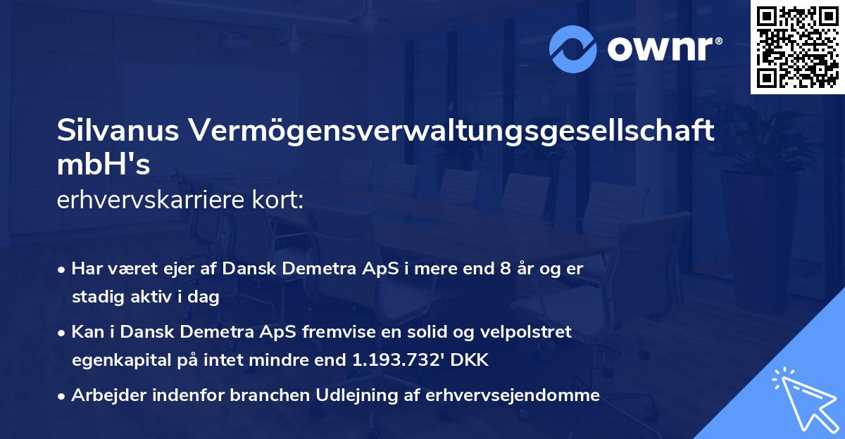Silvanus Vermögensverwaltungsgesellschaft mbH's erhvervskarriere kort