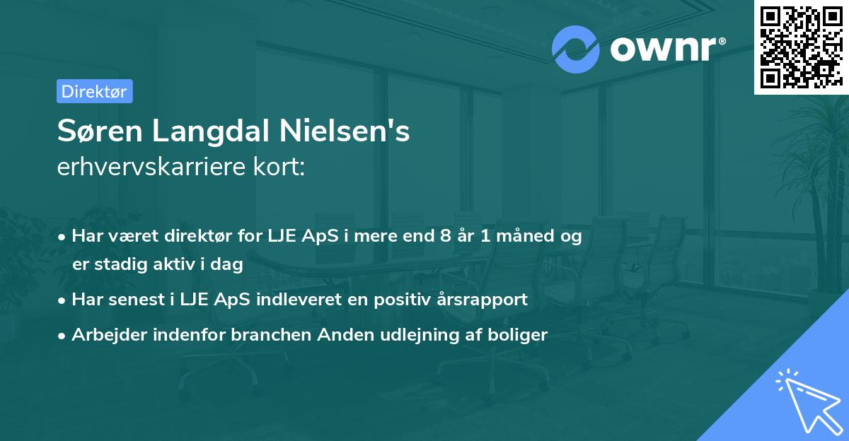 Søren Langdal Nielsen's erhvervskarriere kort