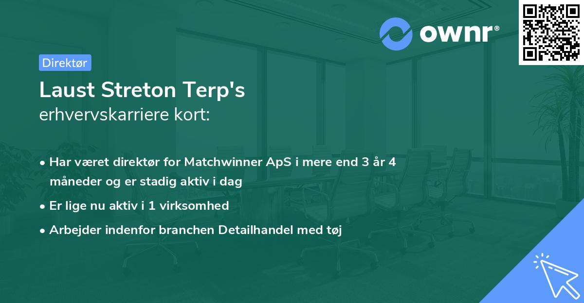 Laust Streton Terp's erhvervskarriere kort