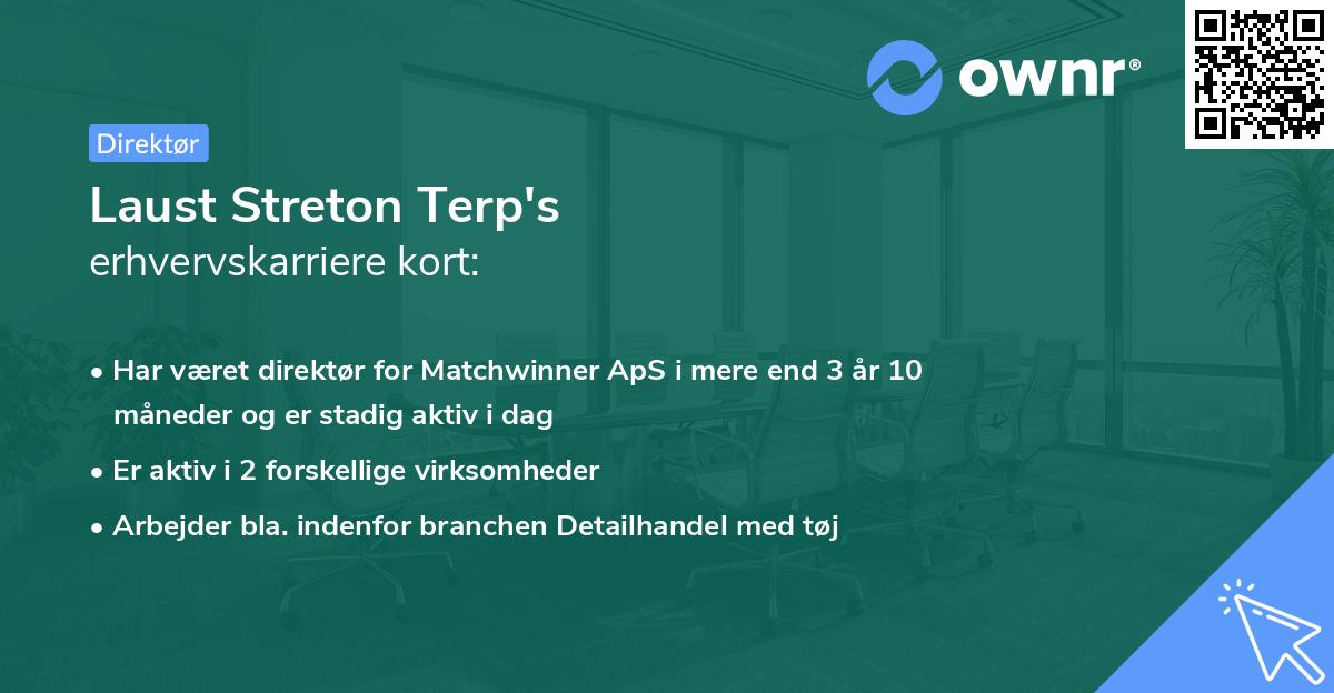Laust Streton Terp's erhvervskarriere kort
