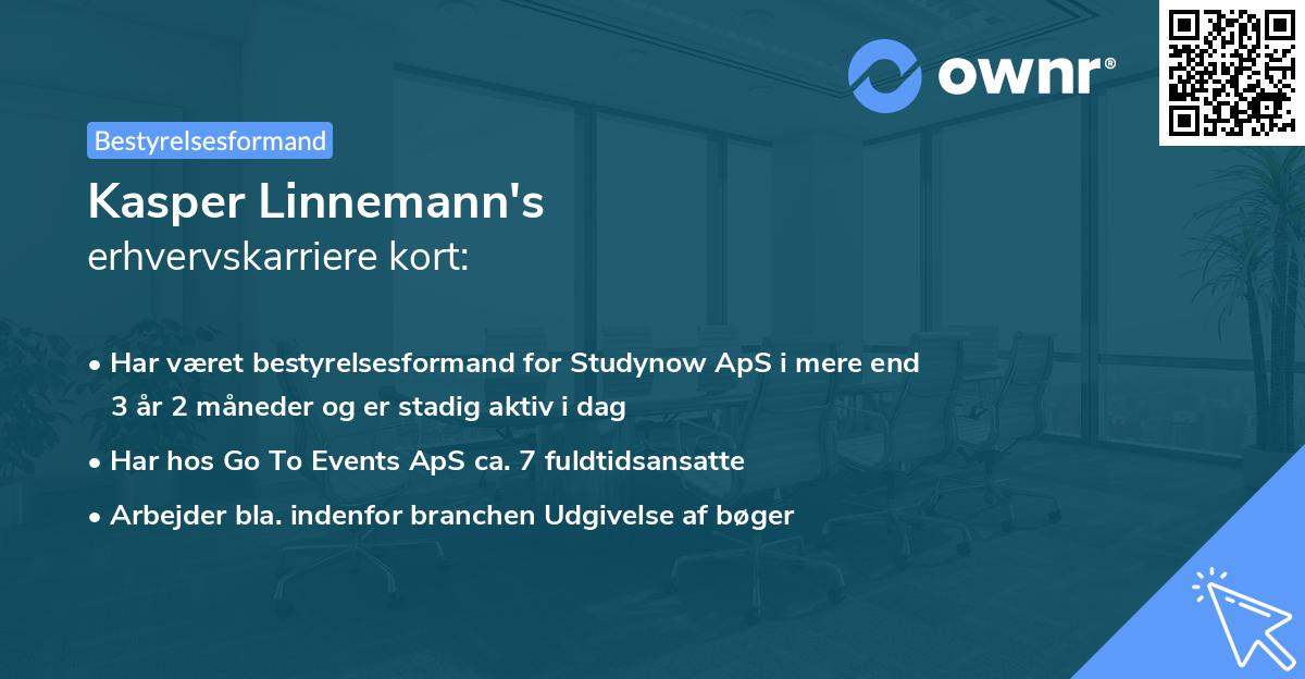Kasper Linnemann's erhvervskarriere kort