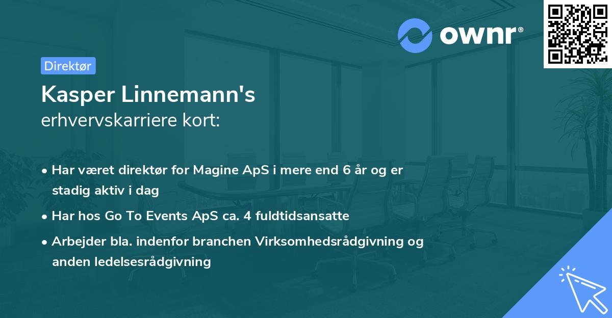 Kasper Linnemann's erhvervskarriere kort