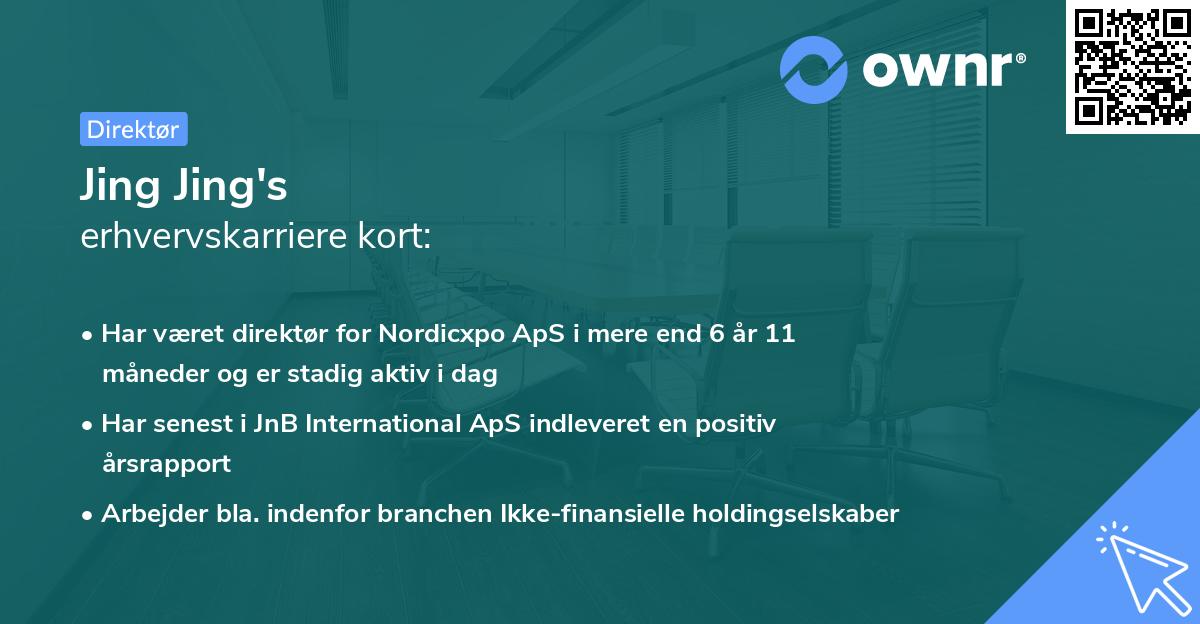 Jing Jing's erhvervskarriere kort