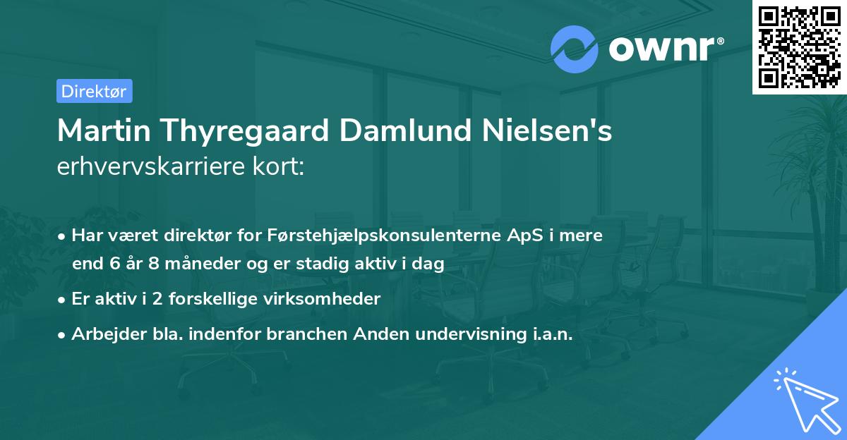 Martin Thyregaard Damlund Nielsen's erhvervskarriere kort