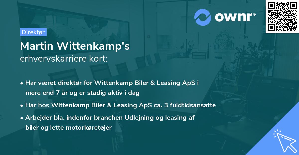 Martin Wittenkamp's erhvervskarriere kort