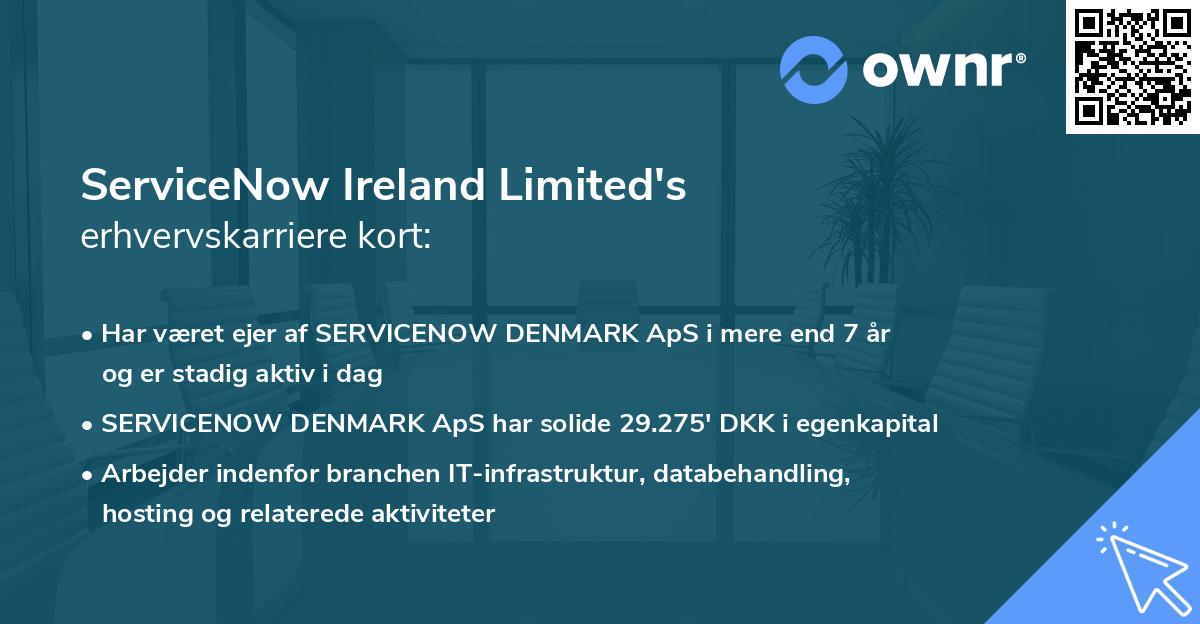ServiceNow Ireland Limited's erhvervskarriere kort