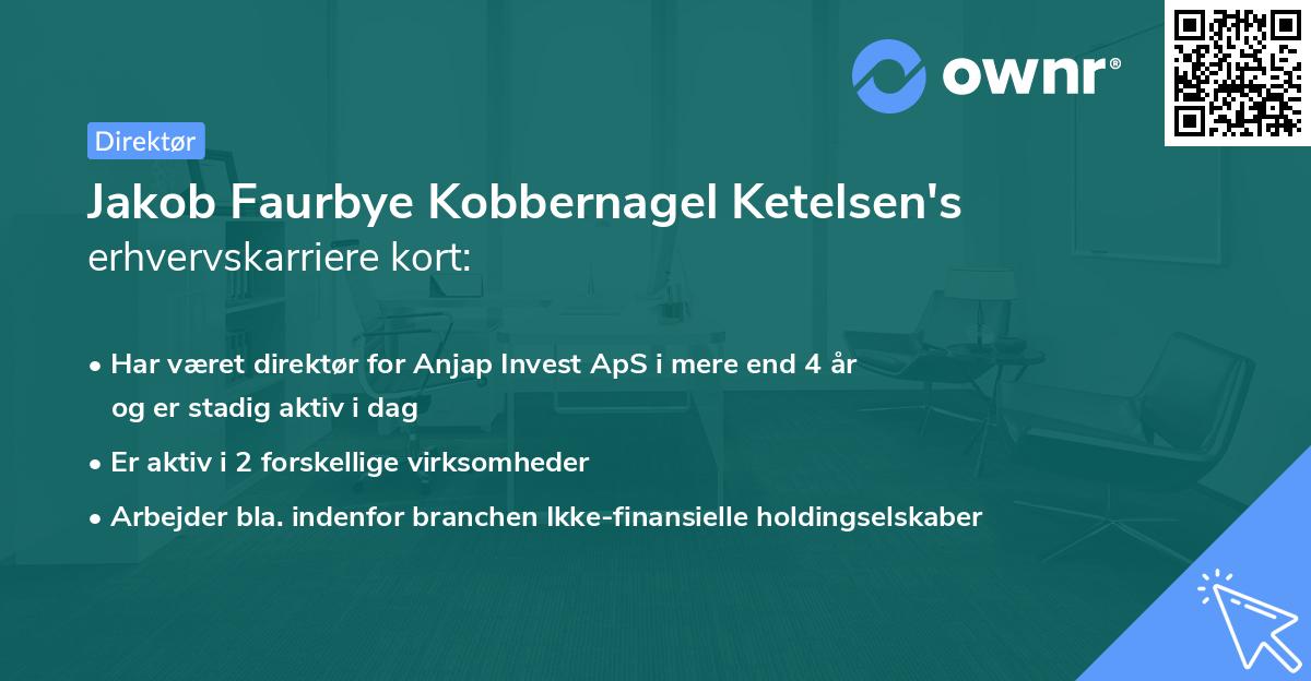 Jakob Faurbye Kobbernagel Ketelsen's erhvervskarriere kort