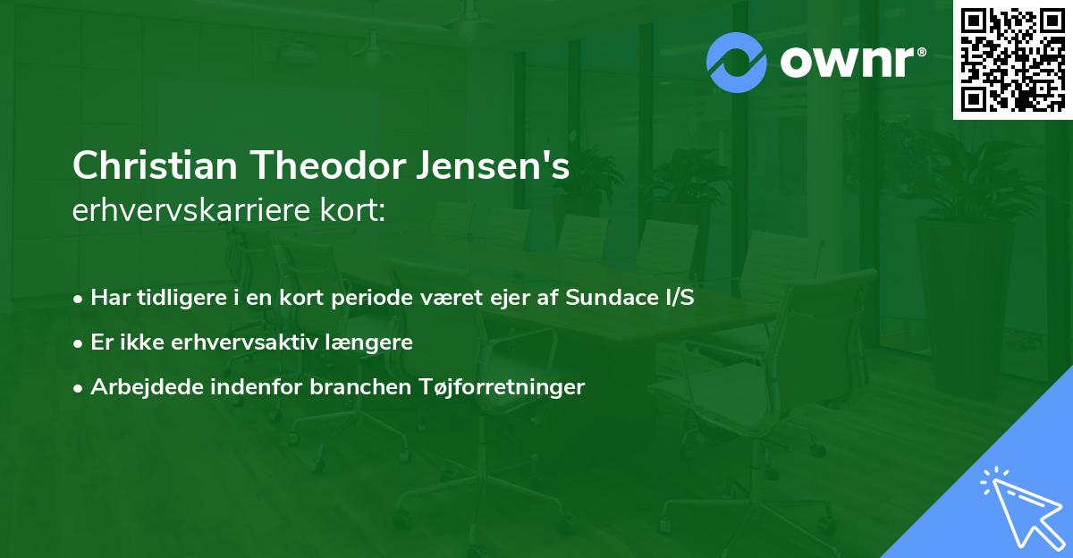 Christian Theodor Jensen's erhvervskarriere kort