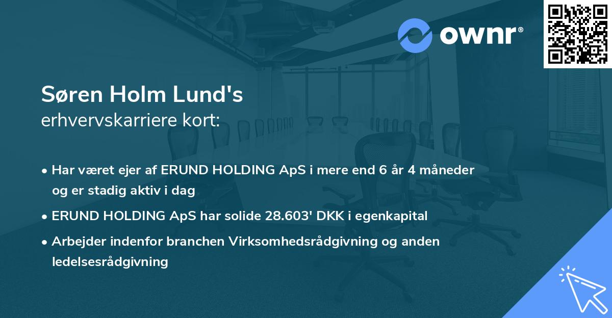 Søren Holm Lund's erhvervskarriere kort