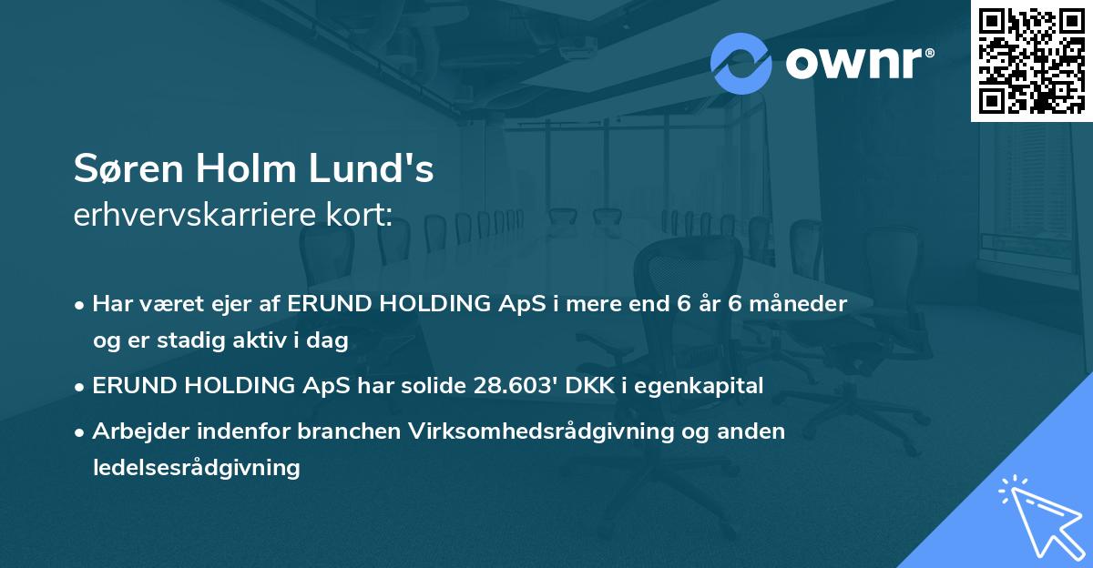 Søren Holm Lund's erhvervskarriere kort