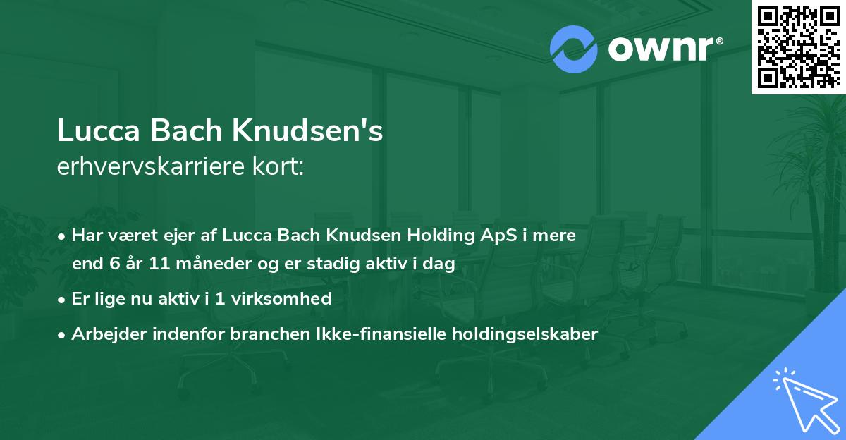 Lucca Bach Knudsen's erhvervskarriere kort