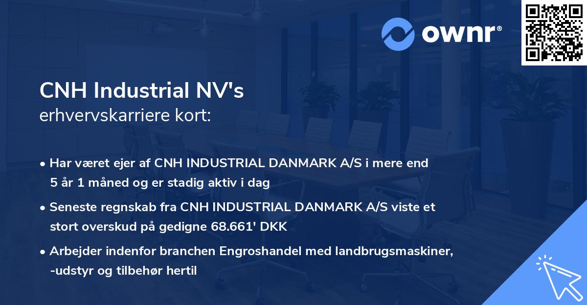 CNH Industrial NV's erhvervskarriere kort