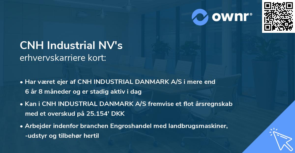 CNH Industrial NV's erhvervskarriere kort