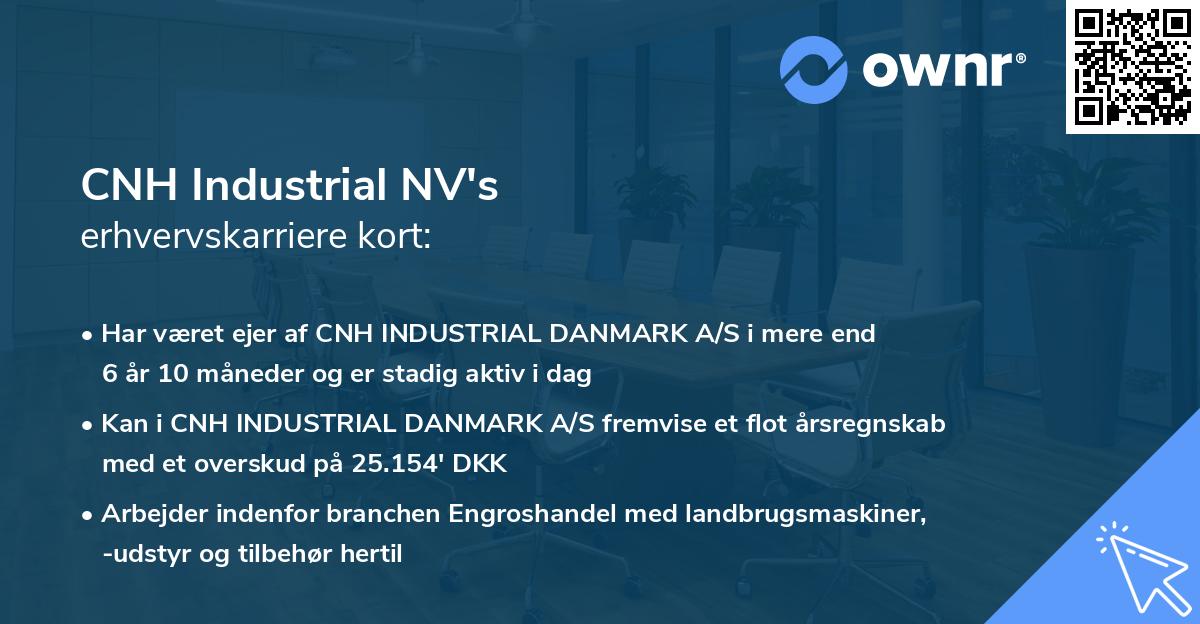 CNH Industrial NV's erhvervskarriere kort