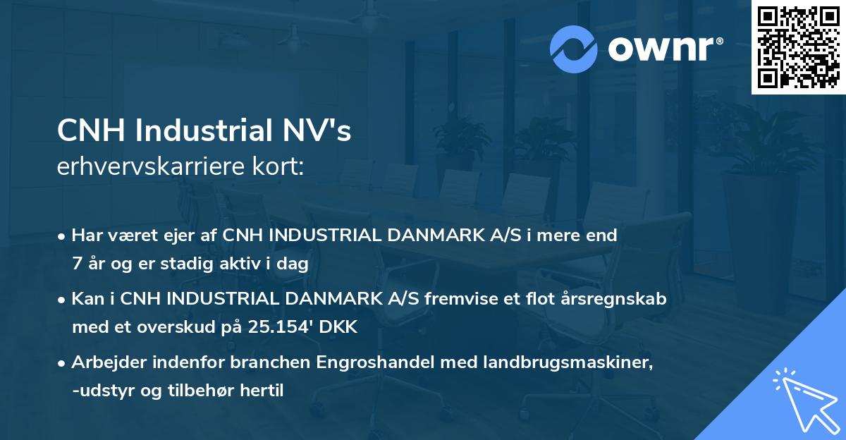 CNH Industrial NV's erhvervskarriere kort