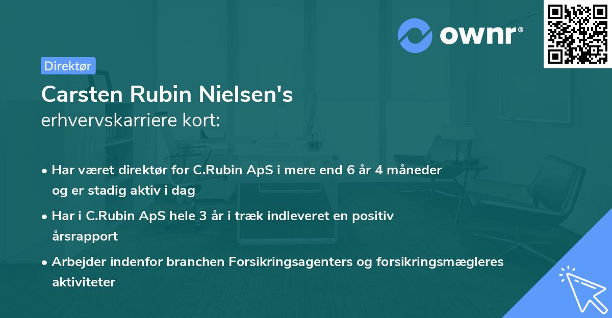 Carsten Rubin Nielsen's erhvervskarriere kort