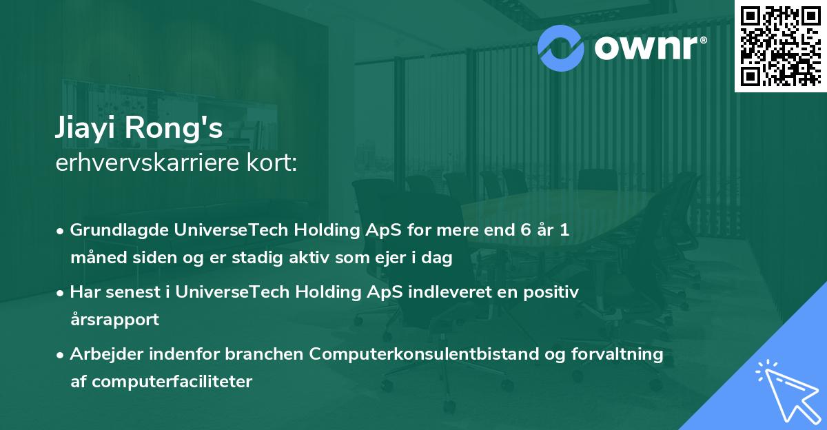 Jiayi Rong's erhvervskarriere kort