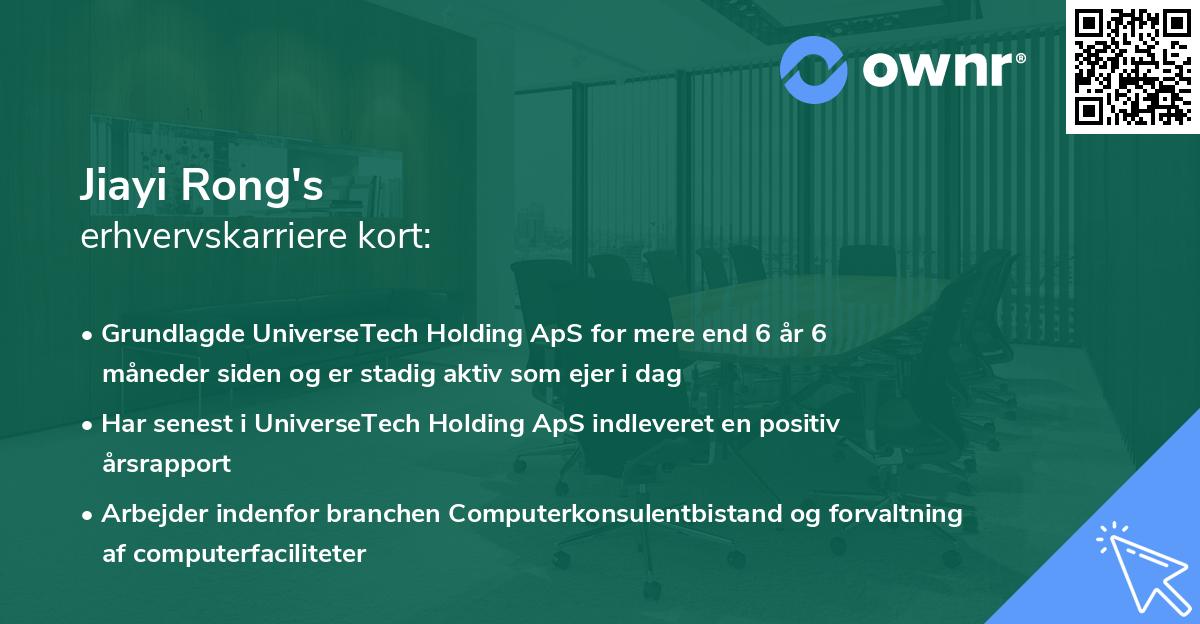 Jiayi Rong's erhvervskarriere kort