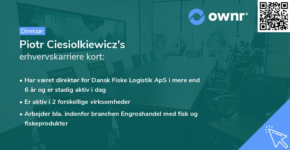 Piotr Ciesiolkiewicz's erhvervskarriere kort
