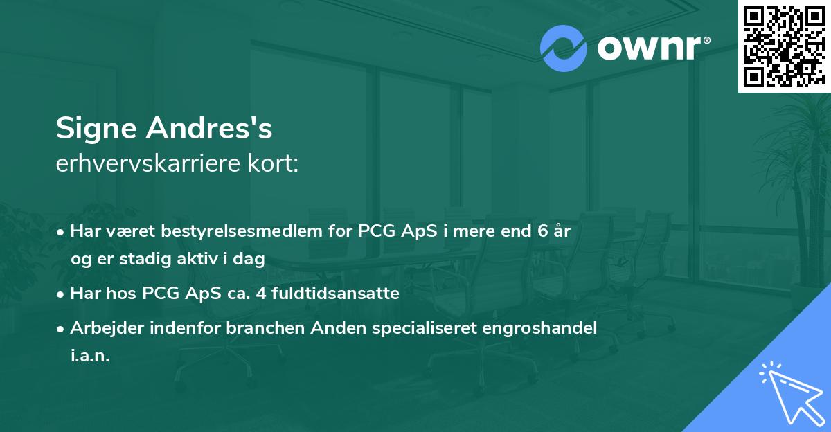 Signe Andres's erhvervskarriere kort