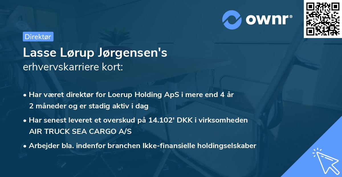Lasse Lørup Jørgensen's erhvervskarriere kort