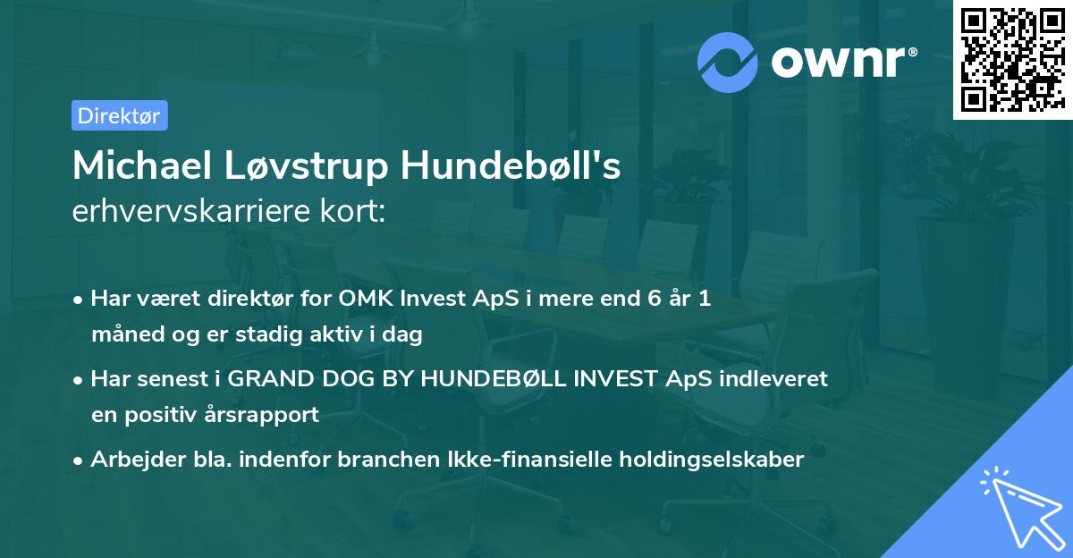 Michael Løvstrup Hundebøll's erhvervskarriere kort