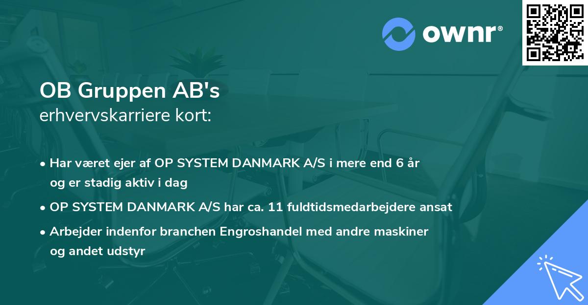 OB Gruppen AB's erhvervskarriere kort