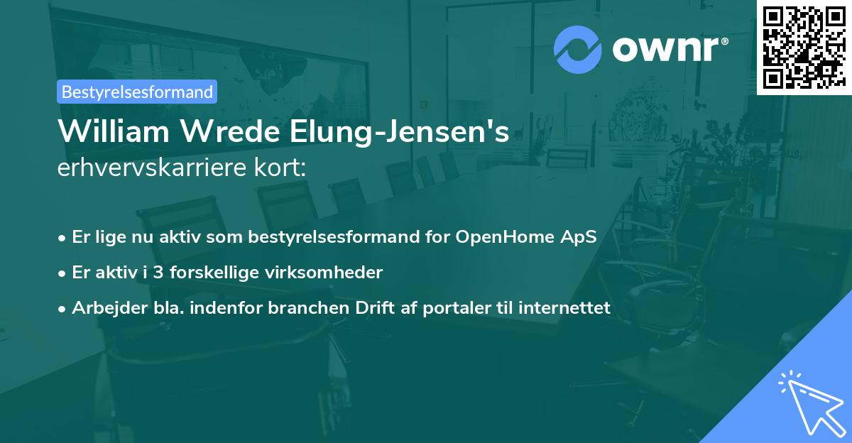 William Wrede Elung-Jensen's erhvervskarriere kort