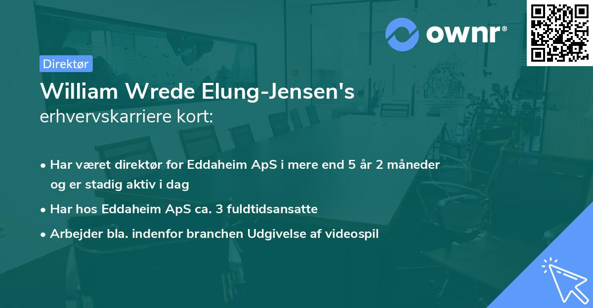 William Wrede Elung-Jensen's erhvervskarriere kort