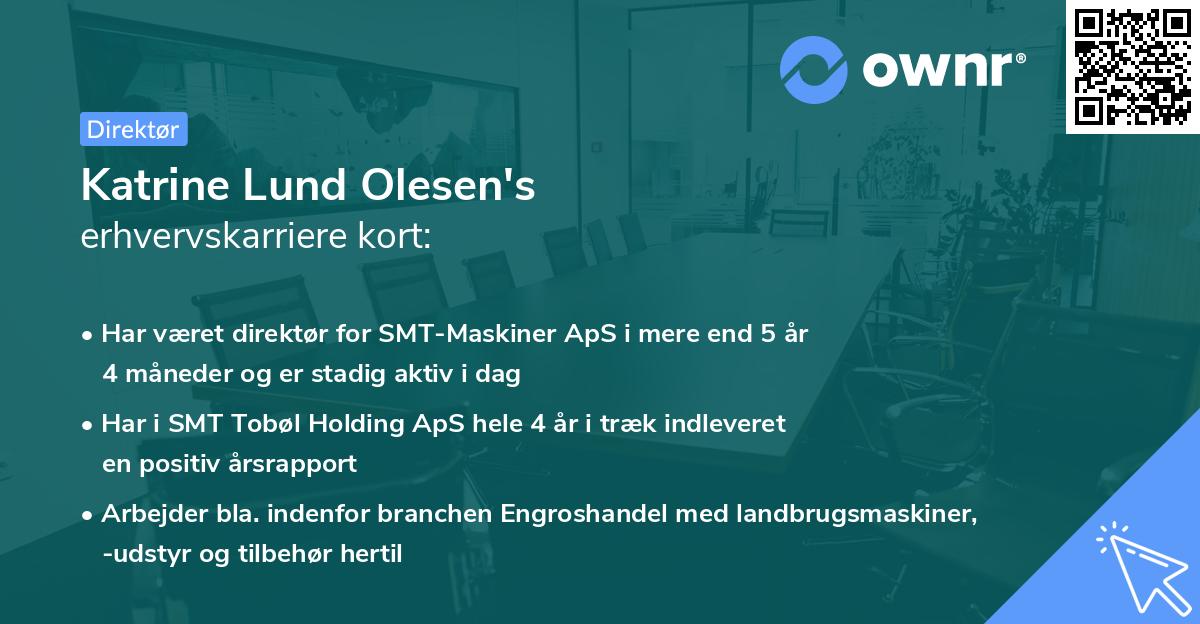 Katrine Lund Olesen's erhvervskarriere kort