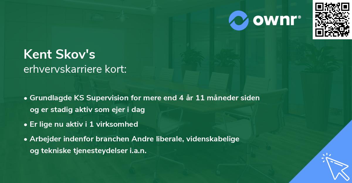 Kent Skov's erhvervskarriere kort