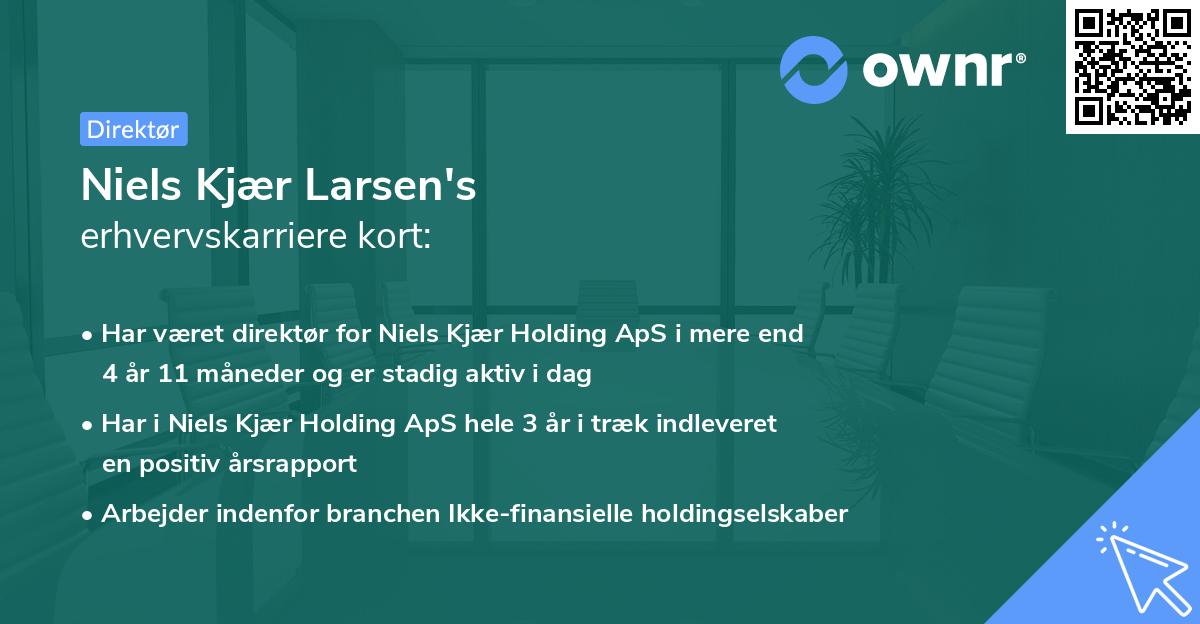 Niels Kjær Larsen's erhvervskarriere kort