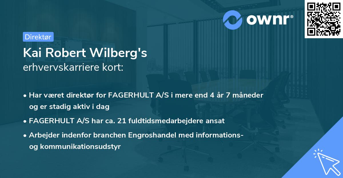 Kai Robert Wilberg's erhvervskarriere kort