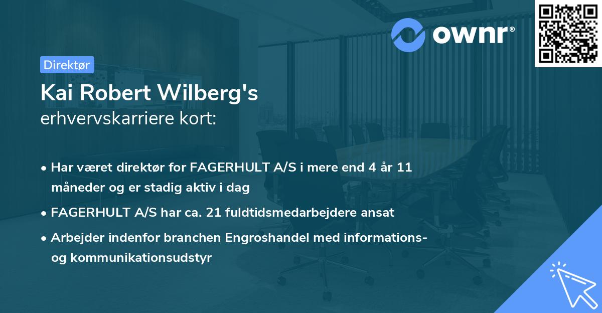 Kai Robert Wilberg's erhvervskarriere kort