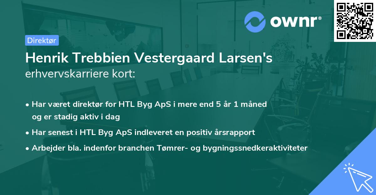 Henrik Trebbien Vestergaard Larsen's erhvervskarriere kort